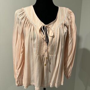 Free People Boho Cropped Blouse